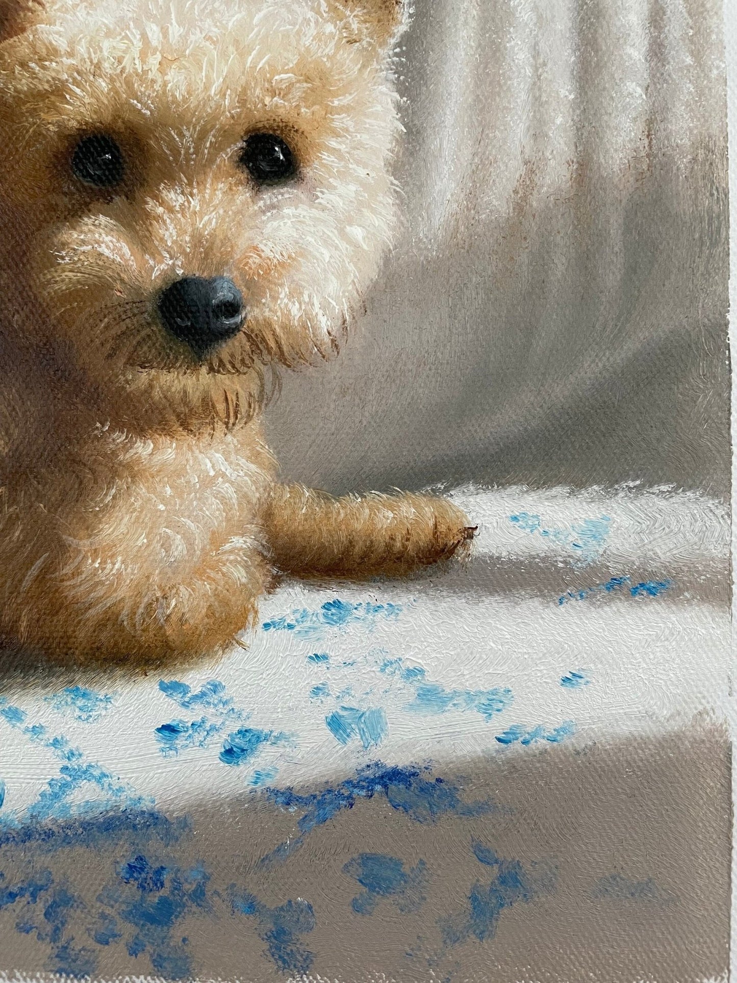 Pet Portrait Custom, Dog Portrait Painting on Canvas, Personalized Dog Painting, Animal Original Painting, Pet Loss Gifts - ULikePaintingArt