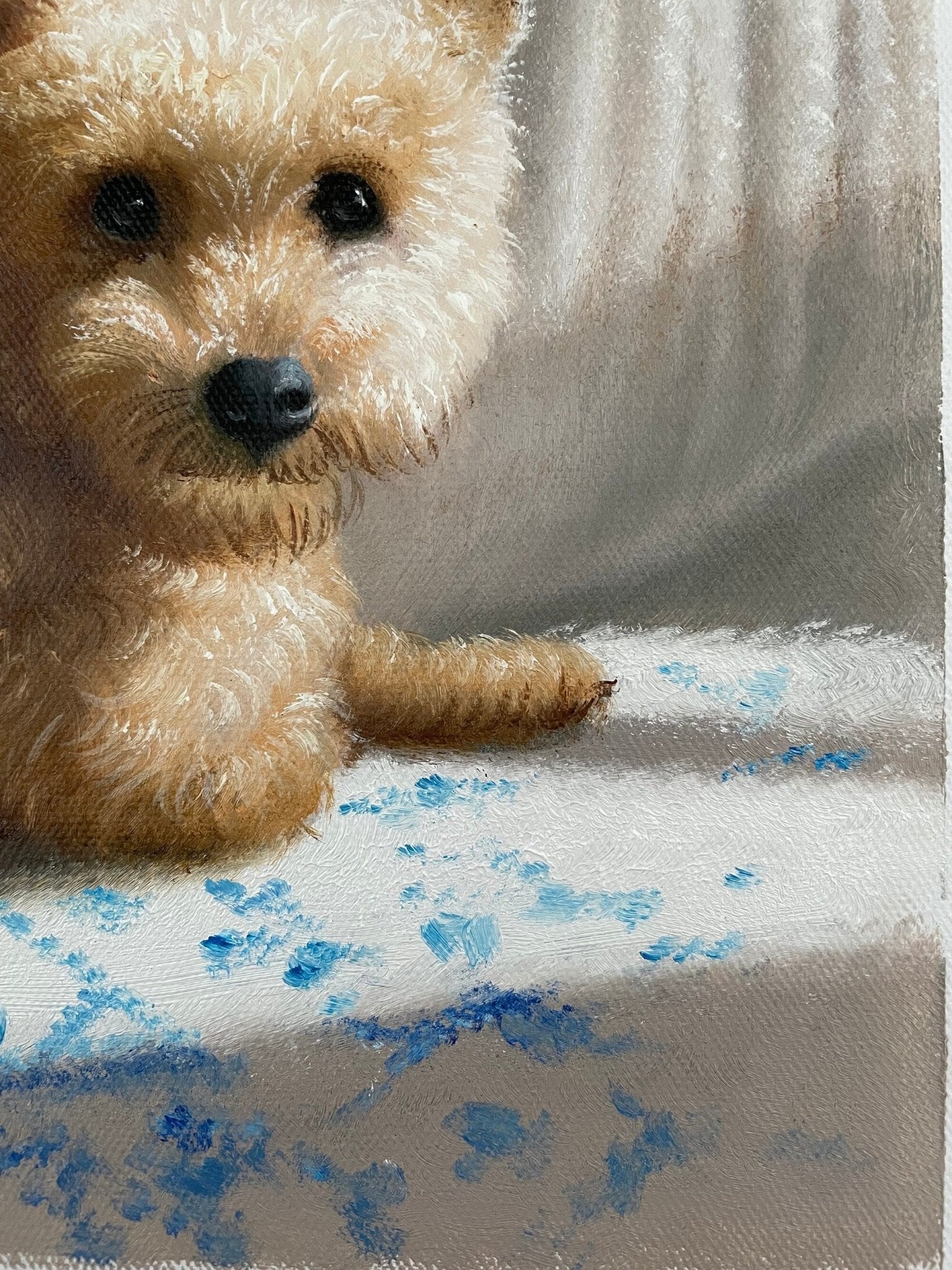 Pet Portrait Custom, Dog Portrait Painting on Canvas, Personalized Dog Painting, Animal Original Painting, Pet Loss Gifts - ULikePaintingArt