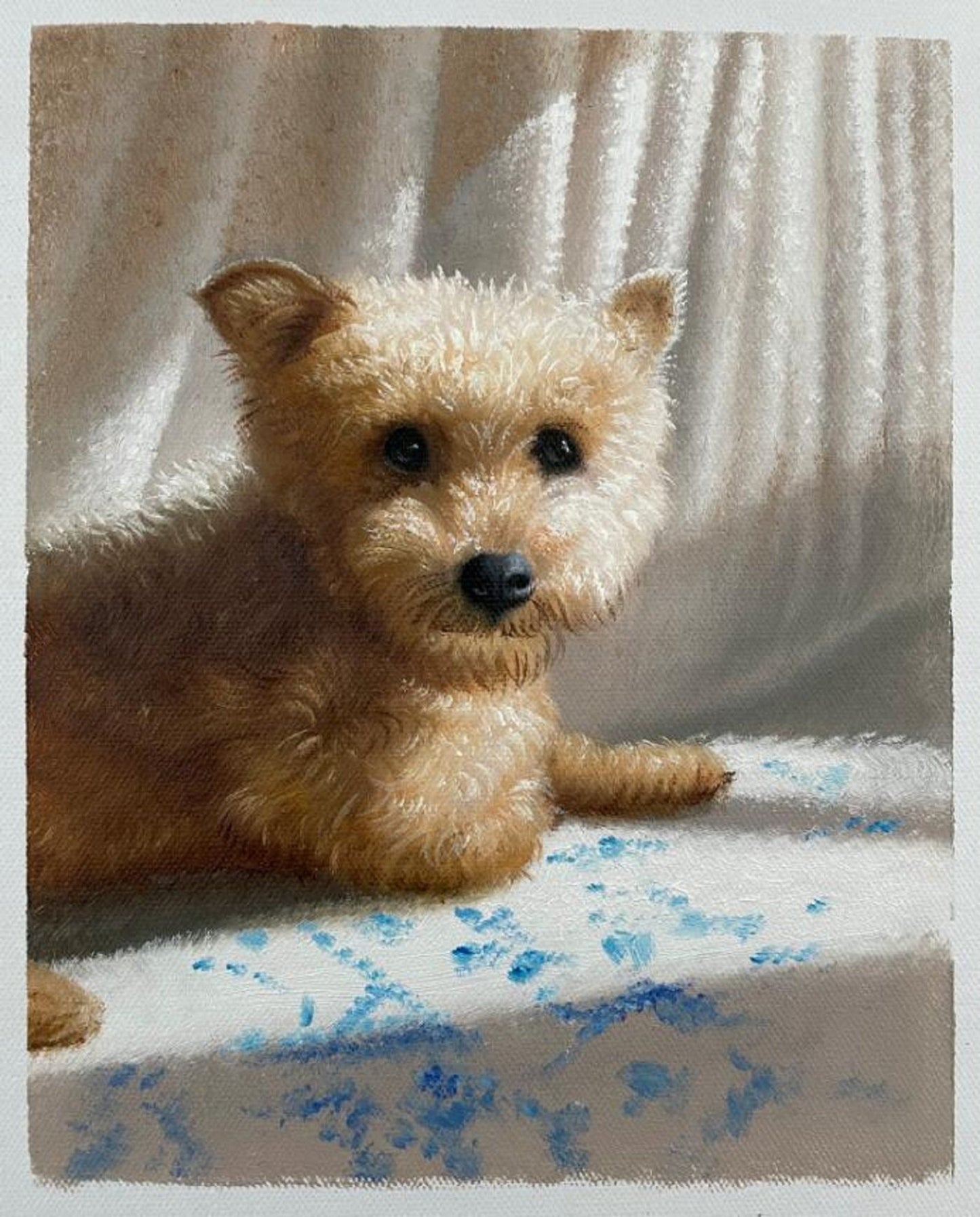 Pet Portrait Custom, Dog Portrait Painting on Canvas, Personalized Dog Painting, Animal Original Painting, Pet Loss Gifts - ULikePaintingArt